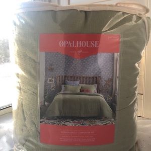 Opal house green bedding.
